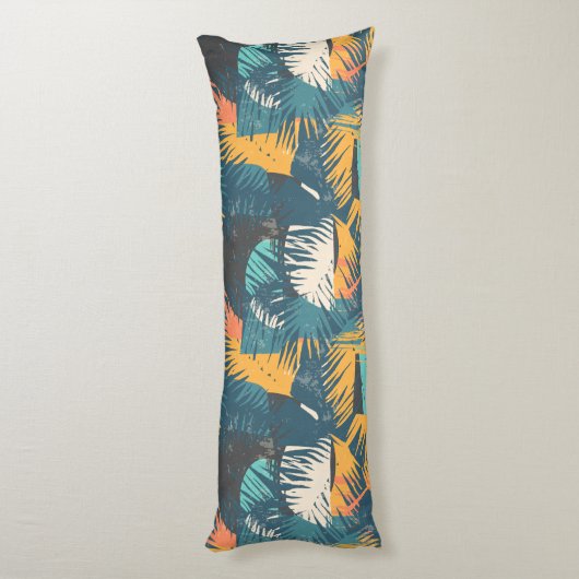 Abstraktes Leaf Muster Kissen (Rückseite (Vertikal))