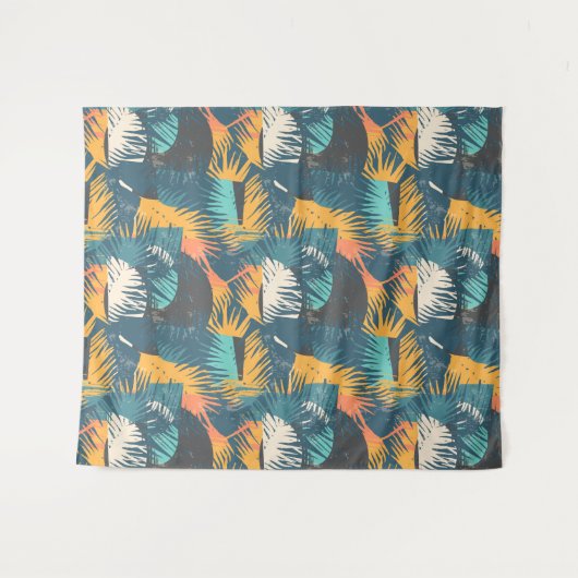 Abstraktes Leaf-Muster Wandteppich (Vorderseite (Horizontal))