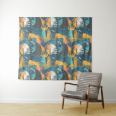 Abstraktes Leaf-Muster Wandteppich (Beispiel (Horizontal))