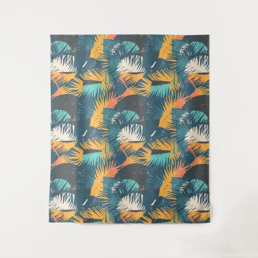 Abstraktes Leaf-Muster Wandteppich (Vorderseite)