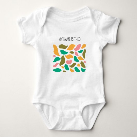 Abstraktes Leaf Niedlich Baby Bodysuit Baby Strampler (Vorderseite)