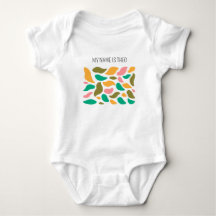 Abstraktes Leaf Niedlich Baby Bodysuit