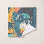 Abstraktes Leaf Pattern Handtuchhandtuch Set (Waschlappen)