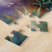 Abstraktes Leaf Poster Hintergrundbild Baumkunst Puzzle (Seite)