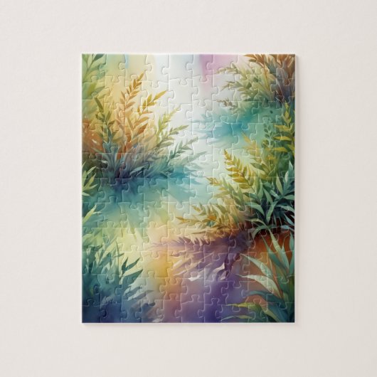 Abstraktes Leaf Poster Hintergrundbild Baumkunst Puzzle (Vertikal)
