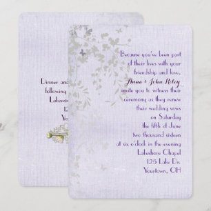 Abstraktes Leaf Wedding Vow Renewal Einladung