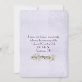 Abstraktes Leaf Wedding Vow Renewal Einladung (Rückseite)