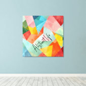 Abstraktes Leben farbig Leinwanddruck (Insitu (Holzboden))