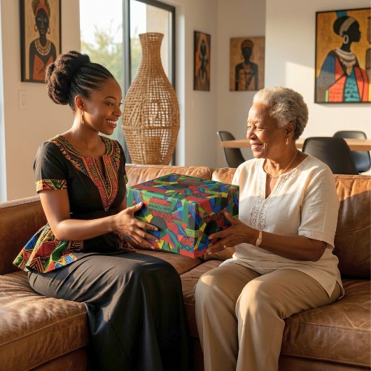 Abstraktes, lebendiges, afrikanisches Geschenk Geschenkpapier