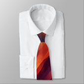 Abstraktes lebendiges Design, Premium-Synthetik Krawatte (Gebunden)