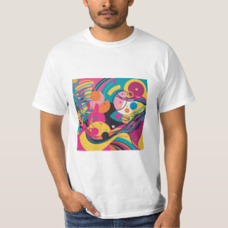 Abstraktes, lebendiges Kunstwerk T-Shirt