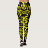 abstraktes, lebendiges Mandala-Kunstmuster Leggings (Rückseite)