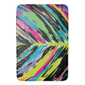 Abstraktes, lebendiges Multicolor Tropenblatt Badematte (Vorderseite Vertikal)