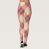 Abstraktes lebendiges Muster bunt kariert Leggings (Rückseite)