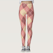 Abstraktes lebendiges Muster bunt kariert Leggings (Vorderseite)