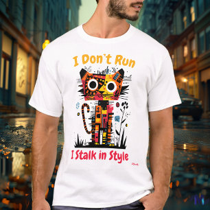 Abstraktes lebendiges Tiger Grafik T-Shirt