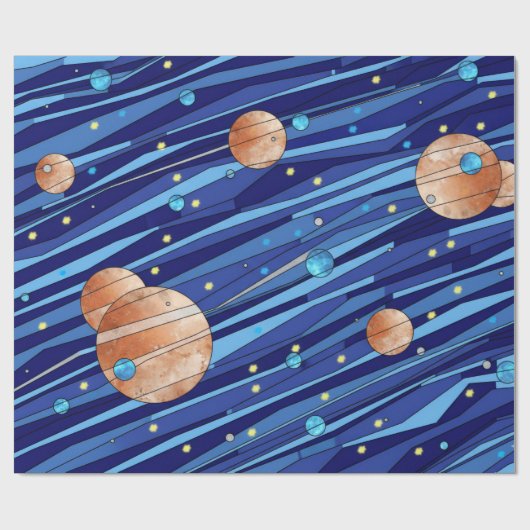 Abstraktes Lebendiges Weltraum-Geschenkpapier Geschenkpapier (Flach)