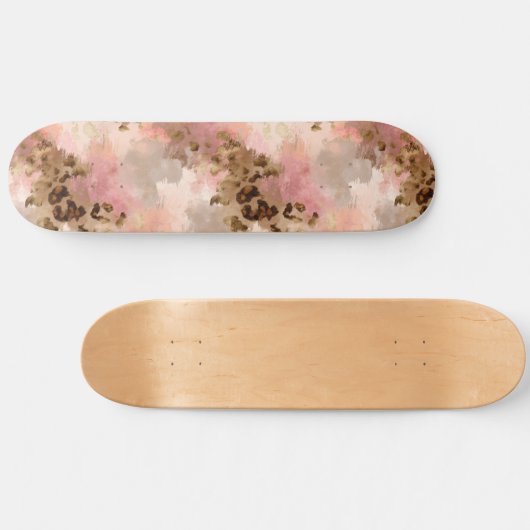 Abstraktes Leopard-Druckskateboard Skateboard (Horizontal)