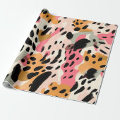 Abstraktes Leopard-Musterpapier Geschenkpapier (Ungerollt)