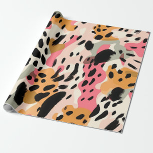 Abstraktes Leopard-Musterpapier Geschenkpapier