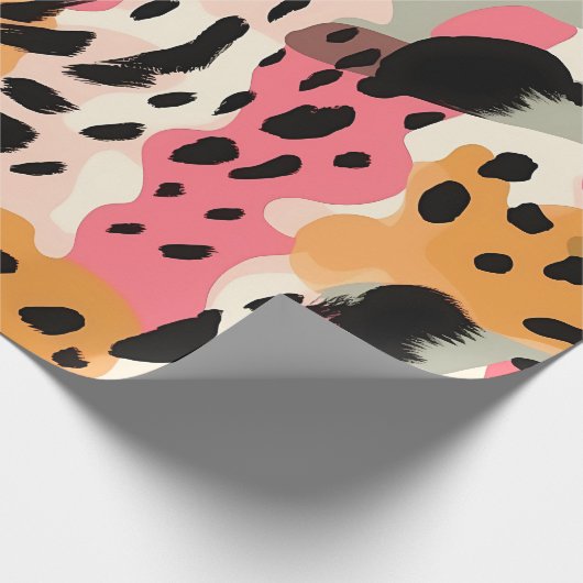 Abstraktes Leopard-Musterpapier Geschenkpapier (Ecke)