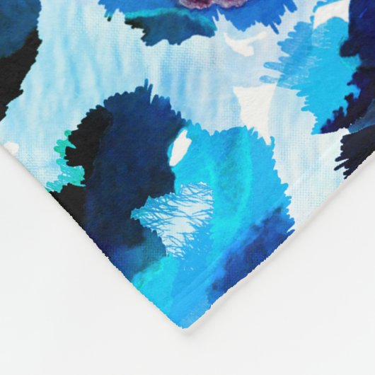 Abstraktes Leopardenmuster Fleecedecke (Ecke)