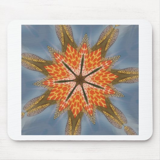 Abstraktes Leopardenmuster: Kaleidoskop-Effekt Mousepad (Vorne)