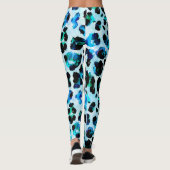 Abstraktes Leopardenmuster Leggings (Rückseite)