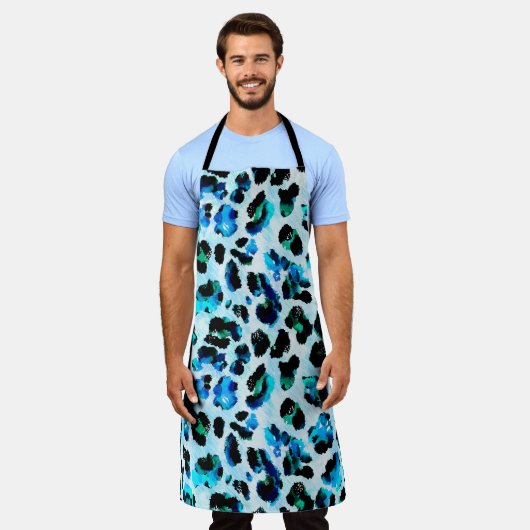 Abstraktes Leopardenmuster Schürze (Getragen)