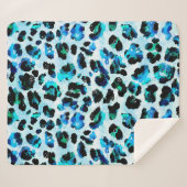 Abstraktes Leopardenmuster Sherpadecke (Vorderseite (Horizontal))