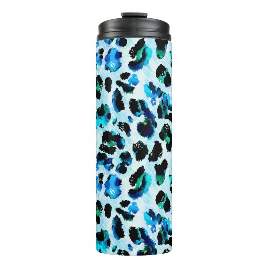 Abstraktes Leopardenmuster Thermosbecher (Vorderseite)