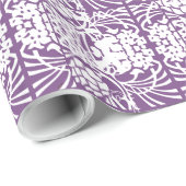 Abstraktes Letter Art Lila Design Muster Geschenkpapier (Rolleneckpunkt)