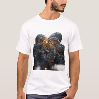 Abstraktes Leuchtendes Drahtgitter-Grafik-T-Shirt T-Shirt