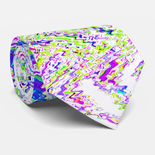 Abstraktes, leuchtendes Multicolor-Muster Geschenk Krawatte (Gerollt)