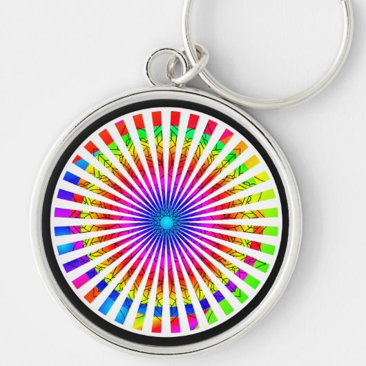 Abstraktes Leuchtenlicht Schlüsselanhänger (Vorne)