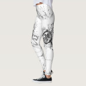 Abstraktes Libellen-Muster-Yoga Leggings (Links)