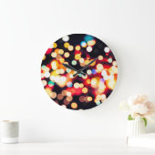 Abstraktes Licht: Einfache Textur Große Wanduhr (Zuhause)