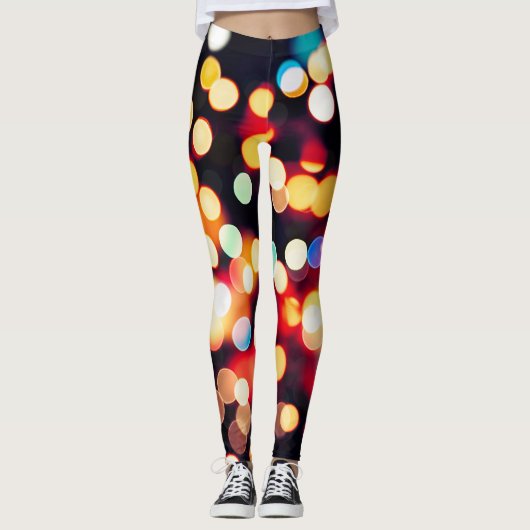 Abstraktes Licht: Einfache Textur Leggings (Vorderseite)