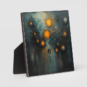 Abstraktes Licht im dunklen Ai-Kunstdesign Fotoplatte (Vorderseite)