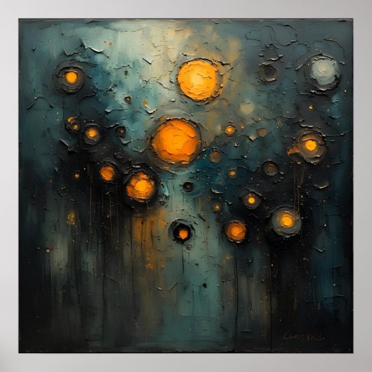 Abstraktes Licht im dunklen Ai-Kunstdesign Poster (Vorne)