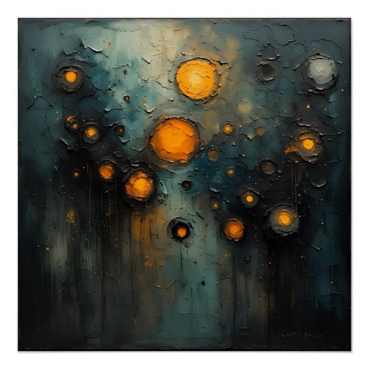 Abstraktes Licht im dunklen Ai-Kunstdesign Poster (Vorderseite)