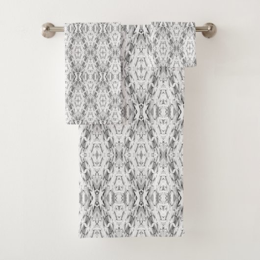 Abstraktes Lichtgeometrie-Muster Badhandtuch Set (Insitu)