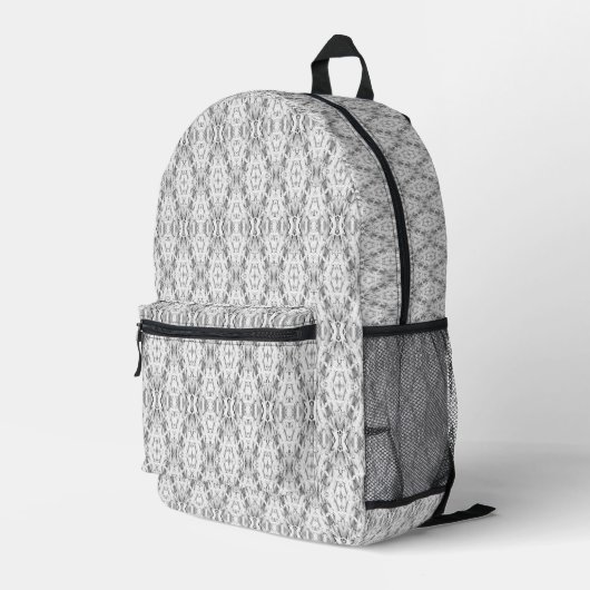 Abstraktes Lichtgeometrie-Muster Bedruckter Rucksack (Rückseitige Ecke Rechts)