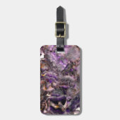 Abstraktes lila Amethyst Quartz, lila Granit Gepäckanhänger (Vorderseite vertikal)