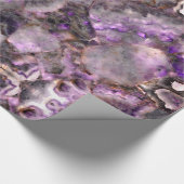 Abstraktes lila Amethyst Quartz, lila Granit Geschenkpapier (Ecke)