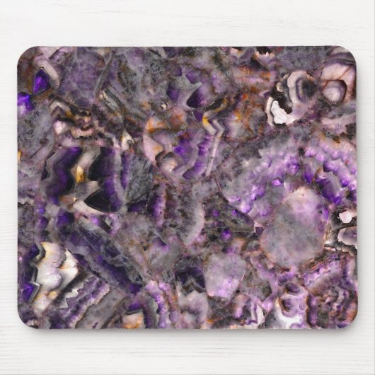 Abstraktes lila Amethyst Quartz, lila Granit Mousepad (Vorne)