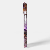 Abstraktes lila Amethystquartz-Marmormonogramm Case-Mate iPhone Hülle (Rückseite / Links)