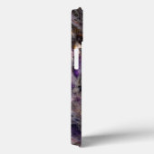 Abstraktes lila Amethystquartz-Marmormonogramm Case-Mate iPhone Hülle (Rückseite / Rechts)