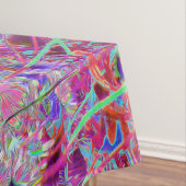 Abstraktes Lila Aqua und Rosa Blumengarten Tischdecke (Beispiel)