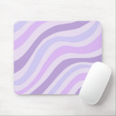 Abstraktes Lila blaues Groovy Stripe Liquid Muster Mousepad (Mit Mouse)